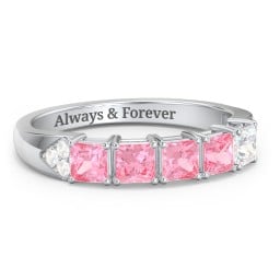 Classic 2-7 Princess Cut Ring with Accents