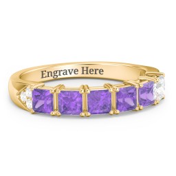 Classic 2-7 Princess Cut Ring with Accents