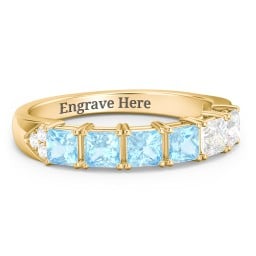 Classic 2-7 Princess Cut Ring with Accents