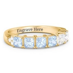 Classic 2-7 Princess Cut Ring with Accents