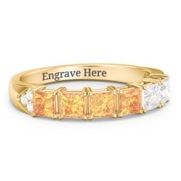 Classic 2-7 Princess Cut Ring with Accents