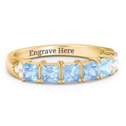 Classic 2-7 Princess Cut Ring with Accents