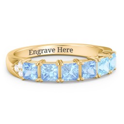 Classic 2-7 Princess Cut Ring with Accents