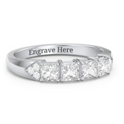 Classic 2-7 Princess Cut Ring with Accents