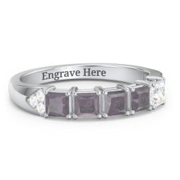 Classic 2-7 Princess Cut Ring with Accents