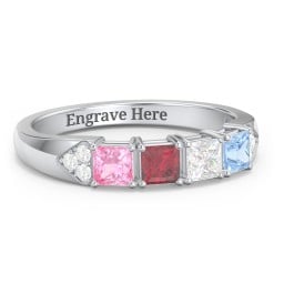 Classic 2-7 Princess Cut Ring with Accents