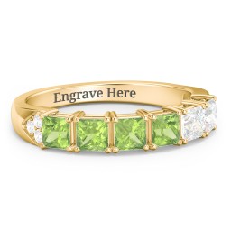 Classic 2-7 Princess Cut Ring with Accents