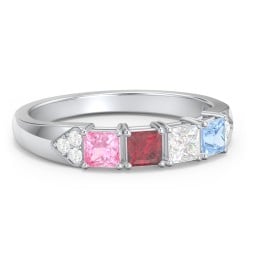 Classic 2-7 Princess Cut Ring with Accents