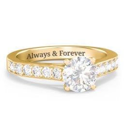 Elegant Duchess Ring with Shoulder Accents