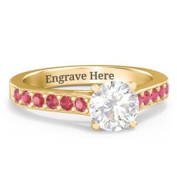 Elegant Duchess Ring with Shoulder Accents