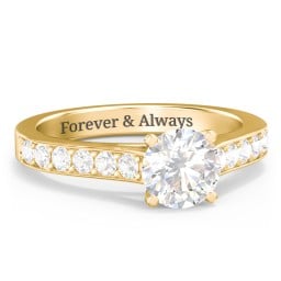 Elegant Duchess Ring with Shoulder Accents