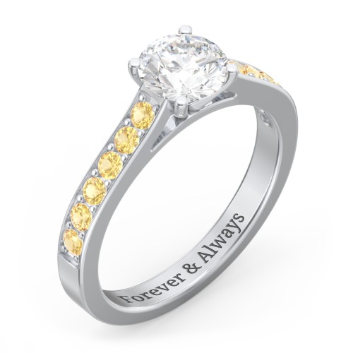 Elegant Duchess Ring with Shoulder Accents