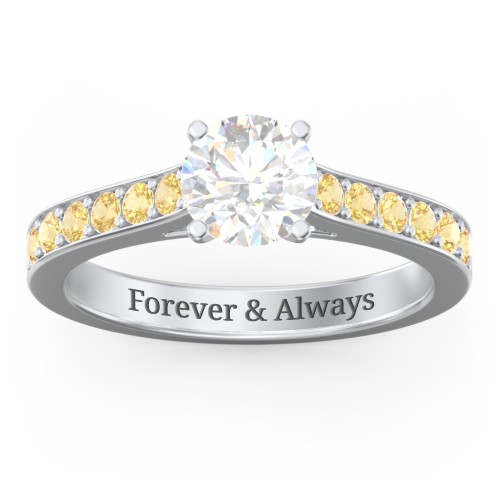 Elegant Duchess Ring with Shoulder Accents