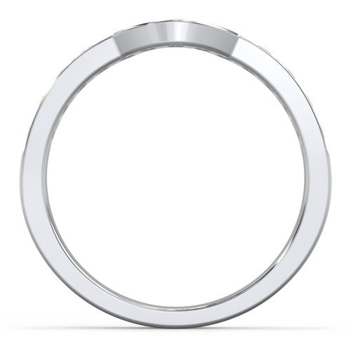 U-Shape Shadow Ring – Sterling Silver with Garnet