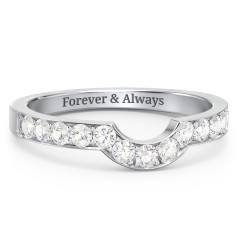 U-Shape Shadow Ring – 10K Yellow Gold with Cubic Zirconia