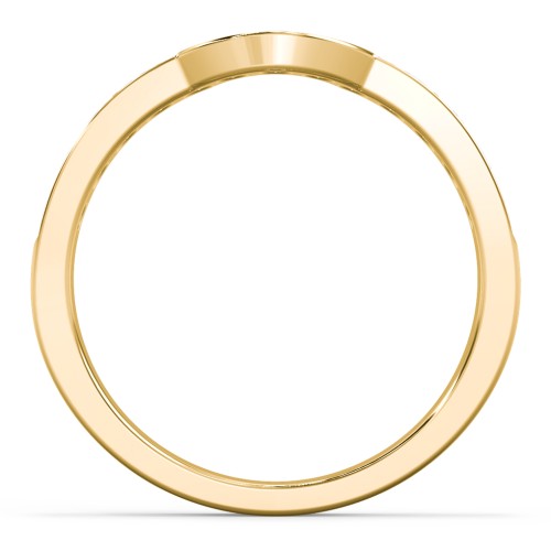 U-Shape Shadow Ring – 10K Yellow Gold with Cubic Zirconia
