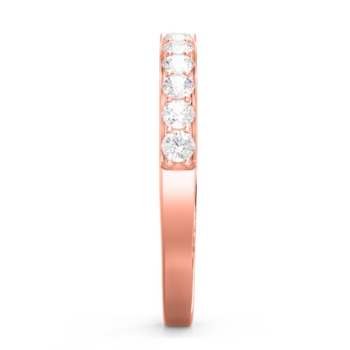 Classic Half Eternity Ring – 10K Rose Gold with Cubic Zirconia