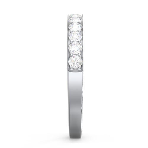 Classic Half Eternity Ring – Sterling Silver with Diamond