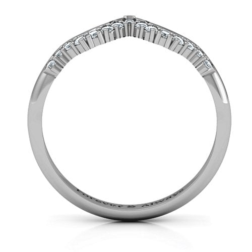 Solitaire Infinity Shadow Band – Sterling Silver with Diamond
