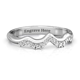 Solitaire Infinity Shadow Band in 925 Sterling Silver with White Premium Zirconia