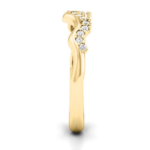 Solitaire Infinity Shadow Band – 10K Yellow Gold with White Premium Zirconia