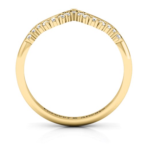Solitaire Infinity Shadow Band – 10K Yellow Gold with White Premium Zirconia