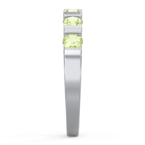 Band of Love Ring – Sterling Silver with Peridot
