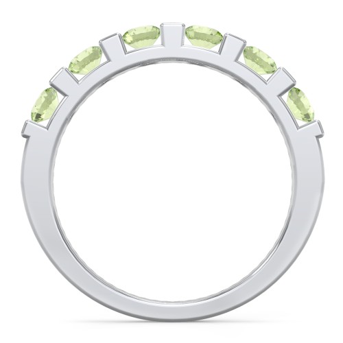 Band of Love Ring – Sterling Silver with Peridot