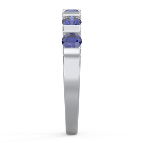 Band of Love Ring – Sterling Silver with Blue Sapphire
