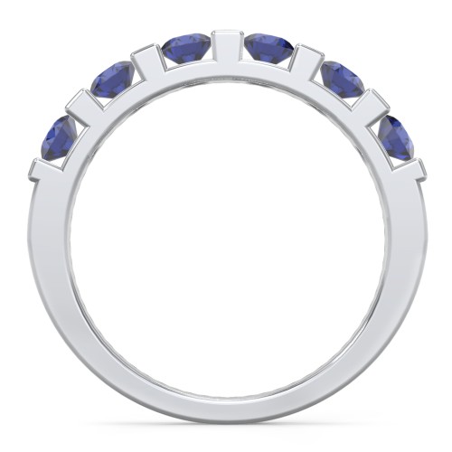 Band of Love Ring – Sterling Silver with Blue Sapphire