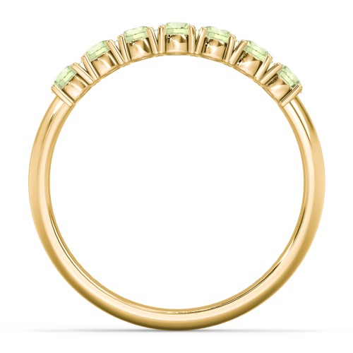 Band of Eternity Ring – 10K Yellow Gold with Peridot