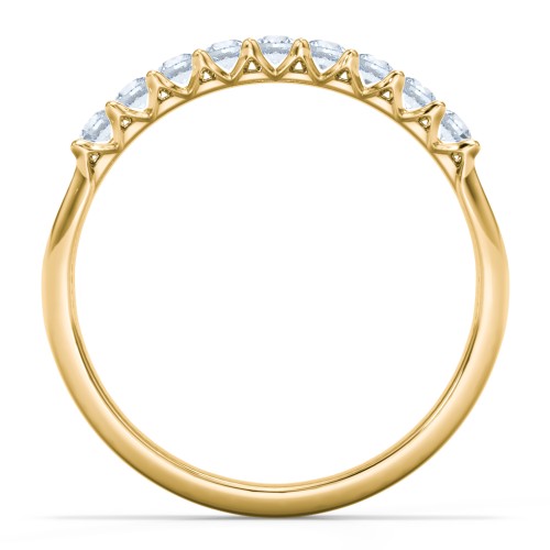 Glimmering Love Ring – 10K Yellow Gold with Aquamarine