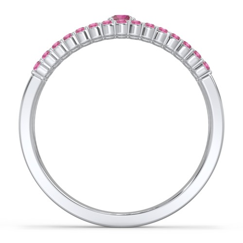 Mesmeric Love Ring – Sterling Silver with Ruby and Red Premium Zirconia