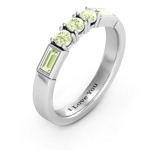 Charmed by Love Ring – Sterling Silver with Peridot