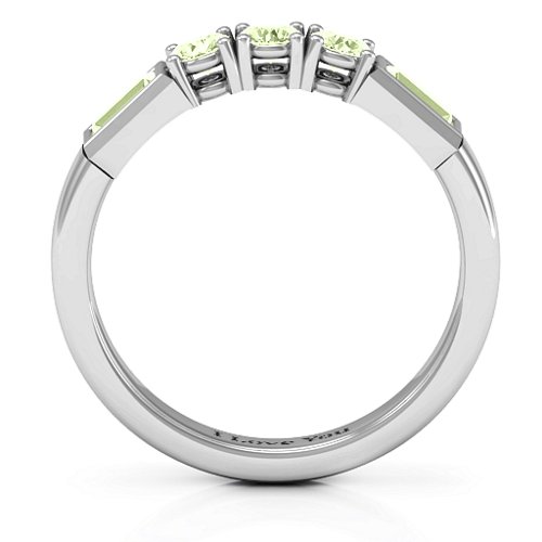 Charmed by Love Ring – Sterling Silver with Peridot