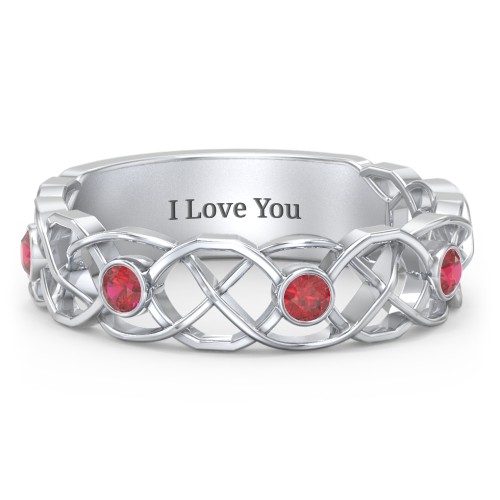 Intertwined Love Band Ring