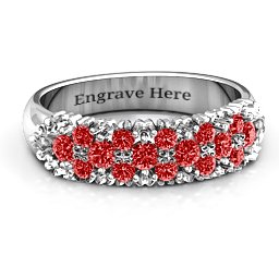 Loving in Colour Ring in 925 Sterling Silver with Garnet