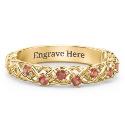 Stones Woven in Love Ring