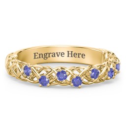 Stones Woven in Love Ring