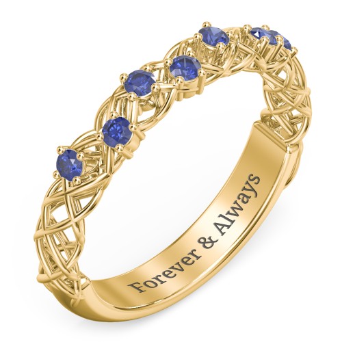 Stones Woven in Love Ring