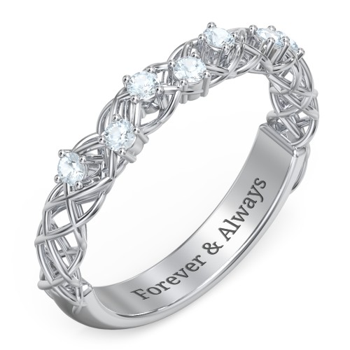 Stones Woven in Love Ring