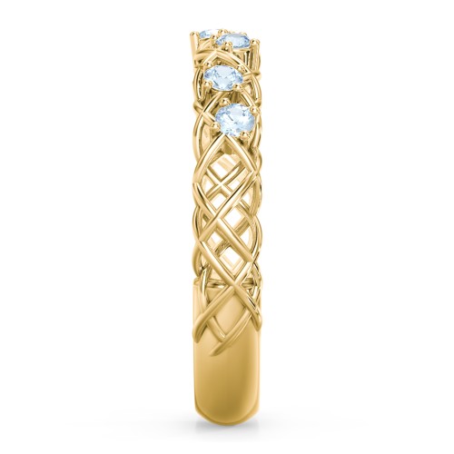 Stones Woven in Love Ring