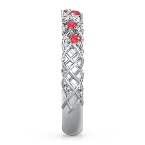 Stones Woven in Love Ring