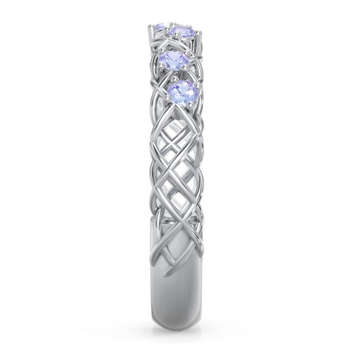 Stones Woven in Love Ring