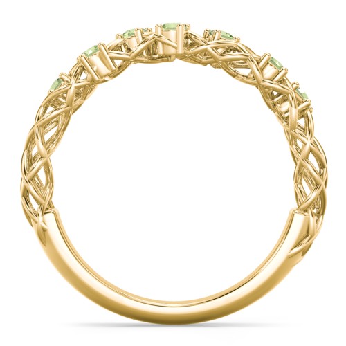 Stones Woven in Love Ring