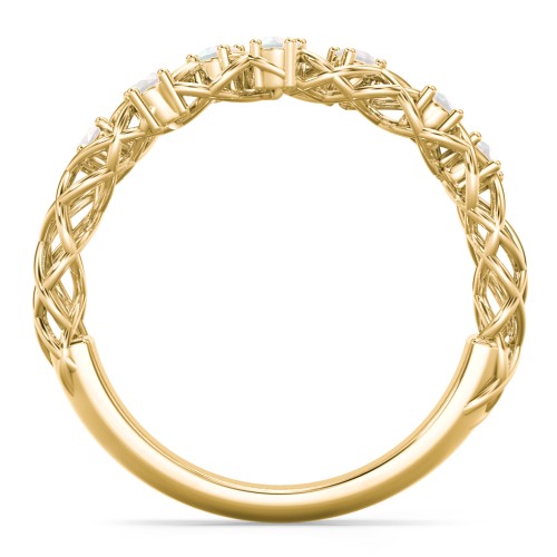 Stones Woven in Love Ring
