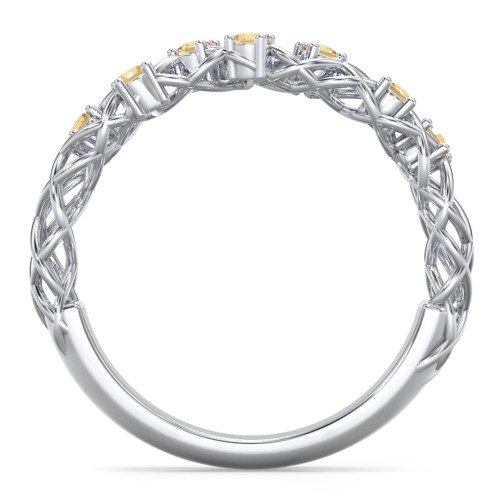 Stones Woven in Love Ring