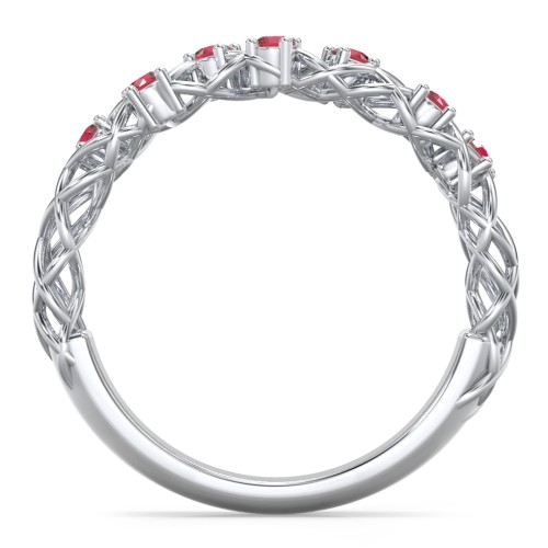 Stones Woven in Love Ring