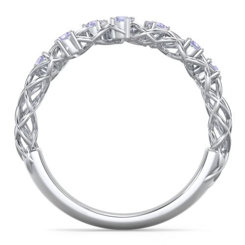 Stones Woven in Love Ring