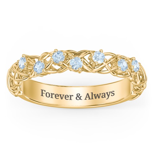 Stones Woven in Love Ring